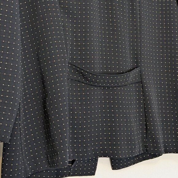 Vintage SCARLETT Dotted Navy Poly Knit Career Jacket Blazer; Size 15/16 - Picture 4 of 6